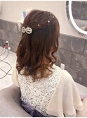 ハーフアップ 【クランソア】ヘアメ/ヘアセット/心斎橋