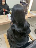 韓国風/巻きおろし/透明感ブルーブラック