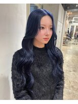 グロウ 渋谷(grow)&nbsp;ネイビーブルー×プルエクステ