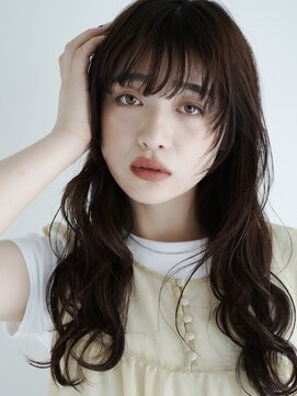 エシェル 平塚店(echelle) ムードロング/レイヤーウェーブ/ブラウン/平塚