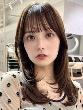 エジョン 三鷹店(Aejon) 三鷹レイヤーカット韓国ダブルカラー顔周り前髪カットボブ