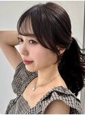 八幡山レイヤーカット韓国ダブルカラー顔周り前髪カットボブ