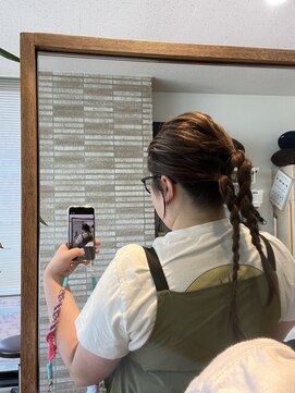 ルッカランス 王子店(Lucca Lance) 3月　簡単！ひと工夫！　ツイン編みポニーテール