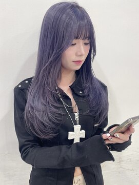 ゼスト 吉祥寺店(ZEST) 韓国ヘア/ロングレイヤーカット/ラベンダーグレージュ 吉祥寺桜