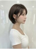 大人耳掛けショート/丸みレイヤー/小顔ブリーチなし/艶髪p大宮