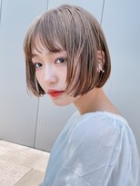 シンス 銀座(since)&nbsp;切りっぱなしボブ/ミニボブ/ベージュ/ブリーチカラー[銀座駅]