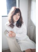 ラベンダーベージュふわミディ