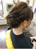 ねじり編みアップスタイル