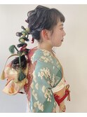 【cheke】成人式 ヘアアレンジ[こなれヘア/シニヨン]