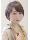 【 I. 】女性らしいシルエットのショートボブスタイル 川口