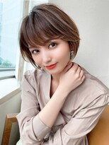 大人かわいいマッシュショート/カーキグレージュ/ミニウルフ