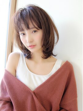 ビューバイネオリーブ 用賀店(Beau'r by neolive) ココアブラウン前髪フリンジパーマレイヤー用賀