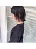 レイヤーボブ/束感ボブ/暗髪グレー