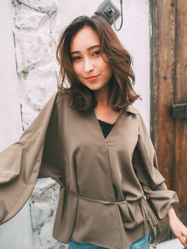 ヘアーサロンウフ(hair salon Oeuf) ミディアムウェーブ☆自由が丘