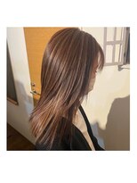 ヘアールーム グリン(Hair room GRin) ベージュ　大人　ハイライト　細めハイライト