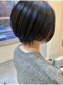 ナチュラル前下がりショートボブ【佐藤和弥】