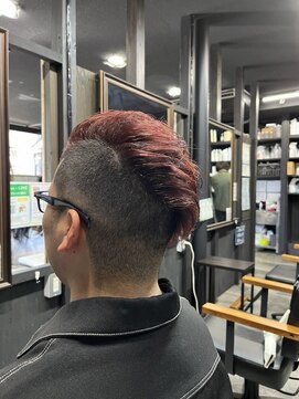 アローズ 荒尾店(arose) メンズレッド系カラー  ブリーチ無し