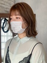 アイティーバイアルバム 北千住店(IT by ALBUM)&nbsp;オリーブベージュ外ハネボブ_ショコラアッシュ_ba402632