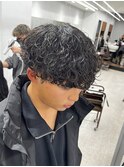 王道メンズ波巻きパーマ