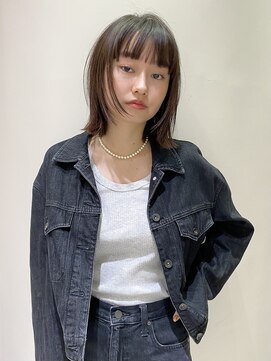 マイル 渋谷(mile) 顔まわりレイヤー×地毛風カラー