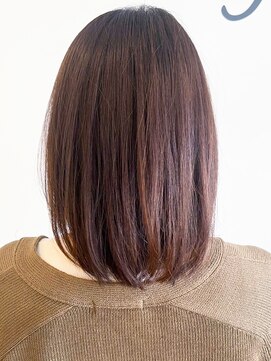 レポヘアー(Repos hair) 20代30代40代髪質改善カラーショコラブラウン透明感セミロング