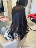 黒髪ロング/韓国/抜け感ロング/ウェーブロング/レイヤーカット