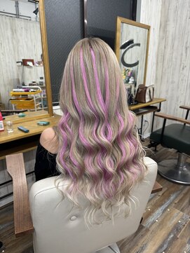 ヘアスタジオワン 藤沢店(HAIR STUDIO ONE) ミルクティーピンクメッシュ