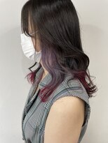 ヲタクに美容室は難しい。&nbsp;ブリーチ1回／イヤリングボルドーパープル