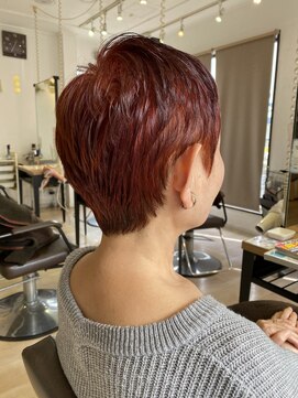 ハーティーモトヤワタ(hearty MOTOYAWATA) 白髪染めマニキュア×ミセスショート