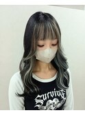 【インナーカラー】韓国アイドル風インナー!透明感ブラック