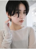 ▽ハンサムショート ミニウルフブリーチなし前髪ミディアム新宿