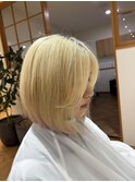 スタイルチェンジ前下がりボブ