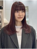 加藤【高円寺】チェリーレッドブラウン/レイヤーカット