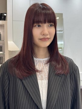 シュク 高円寺(SYUK) 加藤【高円寺】チェリーレッドブラウン/レイヤーカット