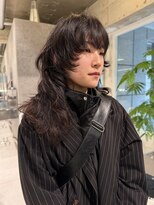 ダブ アオヤマ(DaB AOYAMA)&nbsp;マッシュウルフ顔まわりカット顔まわりレイヤーデザインカット