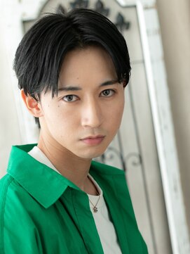 メンズヘア ビーセカンド 草加店(MENS HAIR B-2) 爽やか学生センターパートブラックリクルート就活ヘアI草加