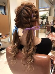 ゆるふわリボンヘアアレンジ w/u岸野