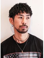 メリケンバーバーショップ コウベ(MERICAN BARBERSHOP KOBE) ツーブロックネープレスソフトツイストピンパーマ