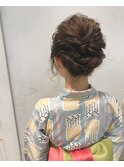 花火大会 夏祭り 向ヶ丘遊園 登戸 浴衣 着付け ヘアアレンジ