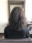 透け感カラー&ゆるパーマ