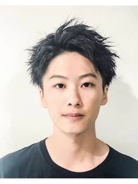 フジヤマ バーバー ショップ(FUJIYAMA BARBER SHOP) 七三オールバックツイストパーマコンマヘア