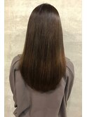 ツヤ感◎スタリング簡単☆さら艶×ナチュラルブラウンストレート