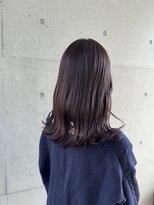 アチーブ ヘア デザイン(achieve hair design) 大人上品ピンクブラウンカラー 小顔セミロング