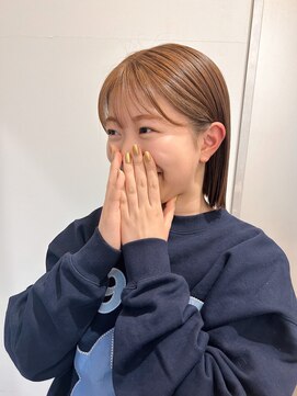 ガーランド (Garland) 切りっぱなしボブ/ピンクベージュ/前髪/グレージュ/原宿神宮前