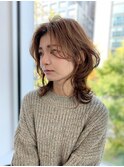 大人ウルフレイヤー+ウルフレイヤー+透明感カラー+20代30代