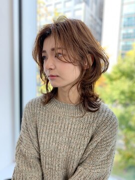 ユニック ウメダ(unique UMEDA) 大人ウルフレイヤー+ウルフレイヤー+透明感カラー+20代30代