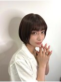 大人可愛いひし形ハンサムショートボブ前下がり