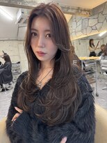 サイン 渋谷(SIGN)&nbsp;レイヤーカットグレージュカラーインナーカラーハッシュカット