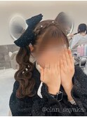 編みカチュサイドポニーテール/心斎橋ヘアセット