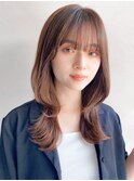 セミディこなれヘアエアリーカールミニウルフ美髪モテ髪艶感